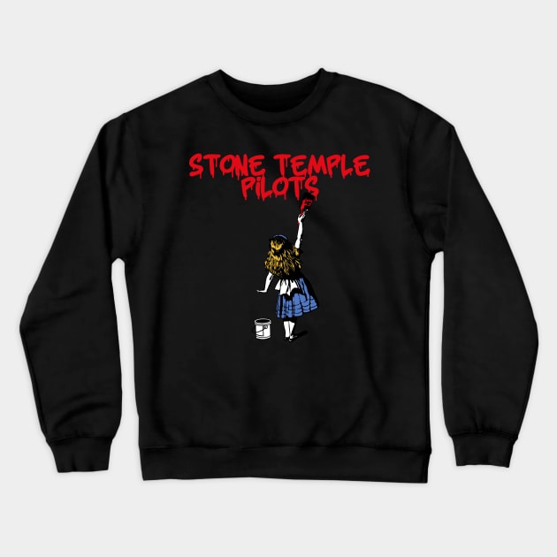 stone temple and red girl Crewneck Sweatshirt by j and r